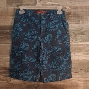 Arizona Jean Company Boy's Tropical Blue Cargo Shorts.